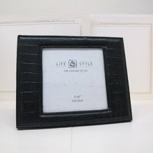 Load image into Gallery viewer, Life Style Black Leather 5x5&#39;&#39; picture frame
